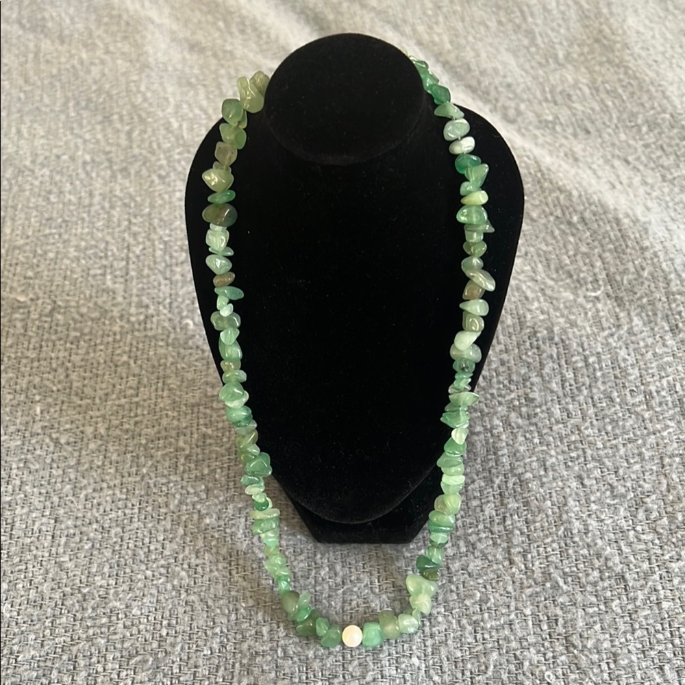 Green Beaded Pearl Stone Necklace